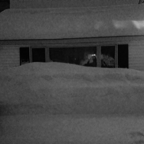 The snow is slowly taking over.