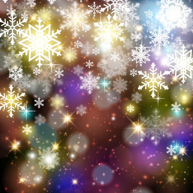 winter background with snowflakes